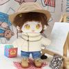 Niannyyhouse 20cm Doll Clothes Fisherman Hat Turtleneck Sweater Jeans Shoes Stuffed Animal Dress-up Cotton Doll Clothes (Beige-2)