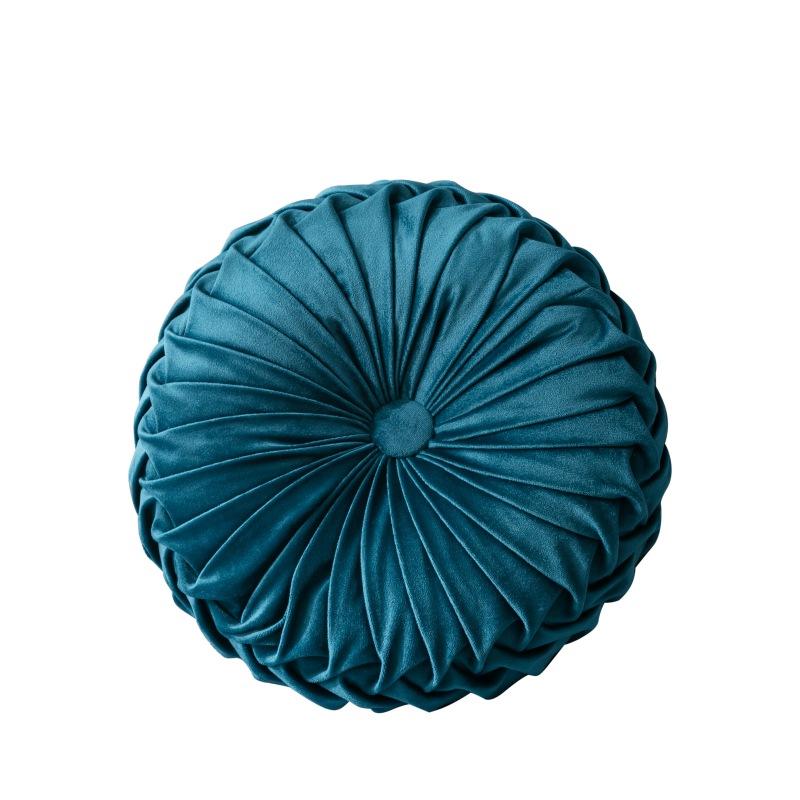 35cm Decorative Round Velvet Pleated Throw Pillows Couch Cushion Floor Pillow Vintage Pumpkin Throw Pillows For Sofa Chair Bed