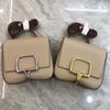 2026 New Leather Women's Bag Palm Pattern Leather D Buckle Honey Hip Curved Bottom Butt Bag, Single Shoulder Oblique Span Bag Cross-border Wholesale
