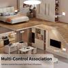 BSEED Zigbee 1/2/3Gang Touch Switches 1/2/3Way Tuya Smart Life App Control With UK Sockets Glass Panel Neutral Version White