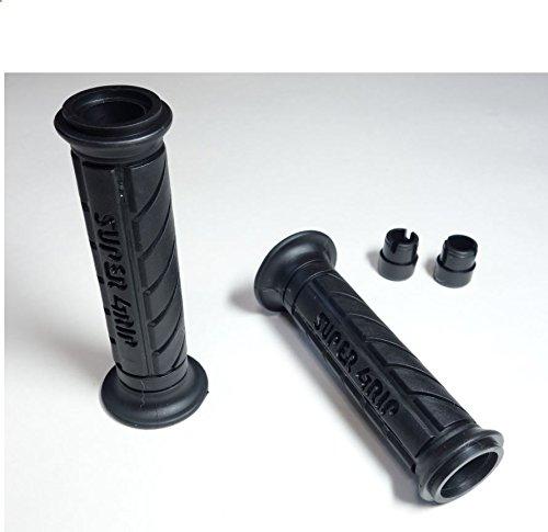 SUPERGRIP SG251 Custom Motorcycle Grip, End: Through, Black, Total Length 5.1 Inches (130 Mm), Bar End Cap Included