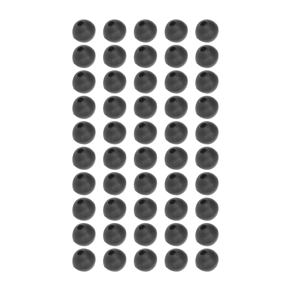 50pcs Carp Fishing Beads Diameter 6mm Soft Carp Fishing Rig Beads Carp Fishing AccessoriesBlack