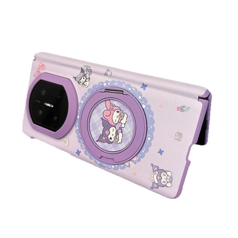 Applicable to Huawei MateX7 skin cartoon mobile phone case, new X6 central axis hinge all-inclusive rotating bracket protective case