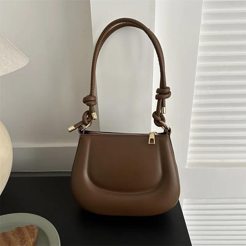 WTEMPO Genți Simple Monocrome Casual din Piele Sintetică cu Un Singur Umăr pentru Femei, Genți de Mână cu Fermoar de Mare Capacitate