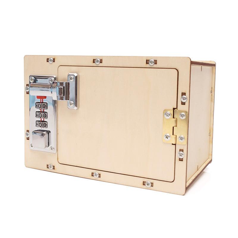 

Science Diy Mechanical Password Box Wooden Educational Toy For Kids Stem Learning