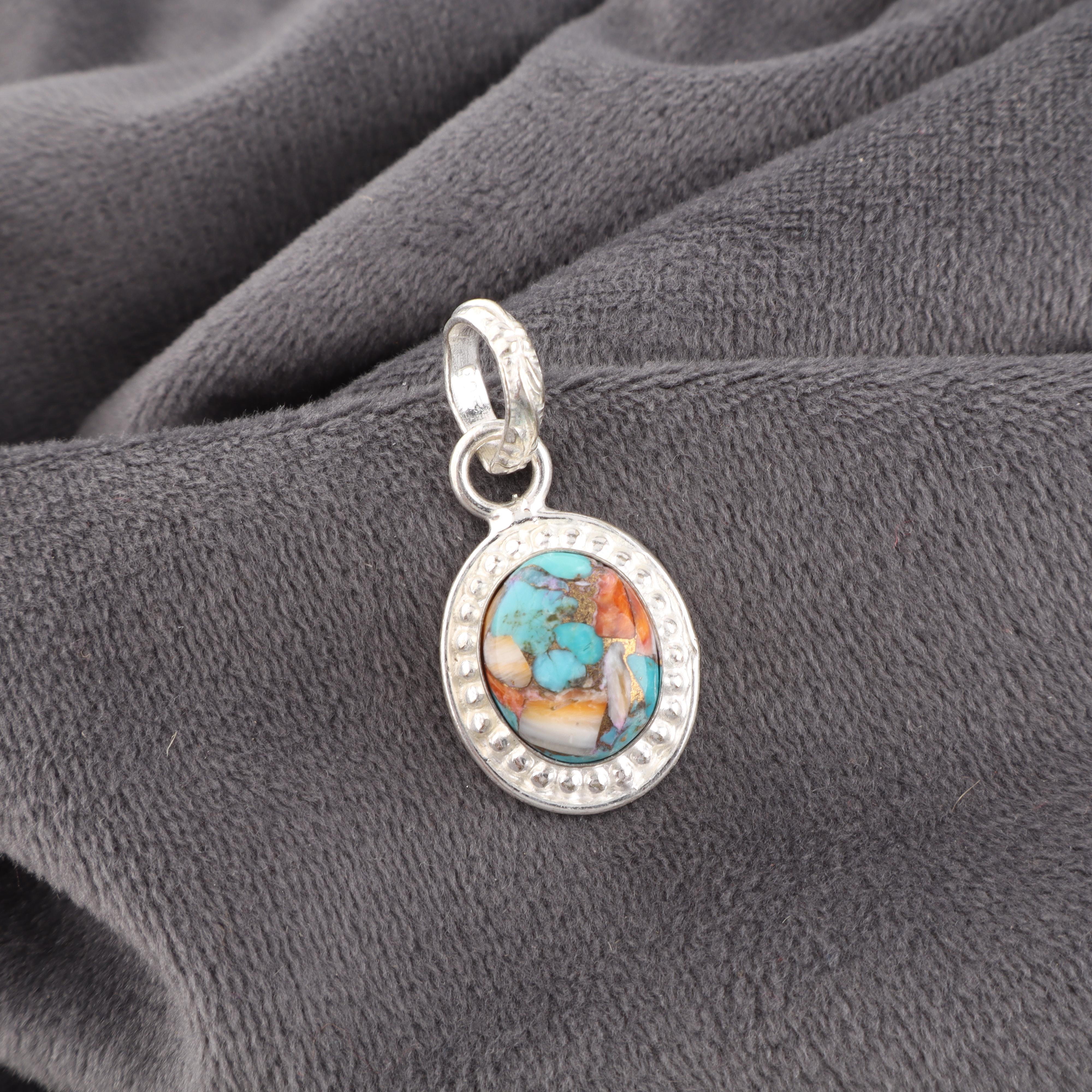 

Украшения из самоцвета Спини Ойстер, Подвеска из 925 пробы стерлингового серебра, Подвеска из серебра ручной работы Спини Ойстер для свадебного подарка 1.20 Inches оранжевый