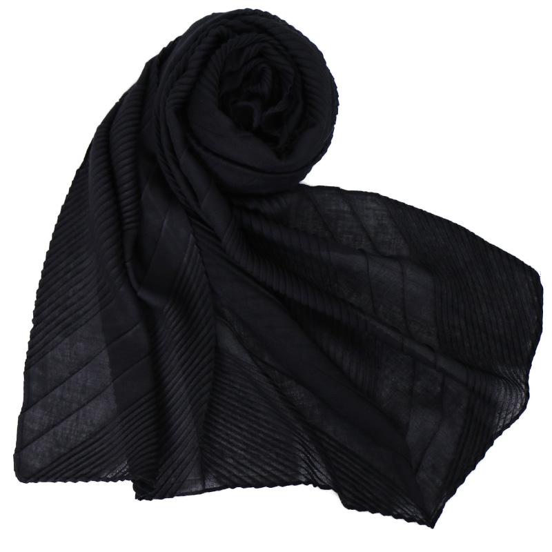 Sciarpa di Cotone a Pieghe Stropicciate Hijab di Grandi Dimensioni per Donne Velo Musulmano Copricapo Sciarpa Stropicciata Foulard Islamico Femme Hijab