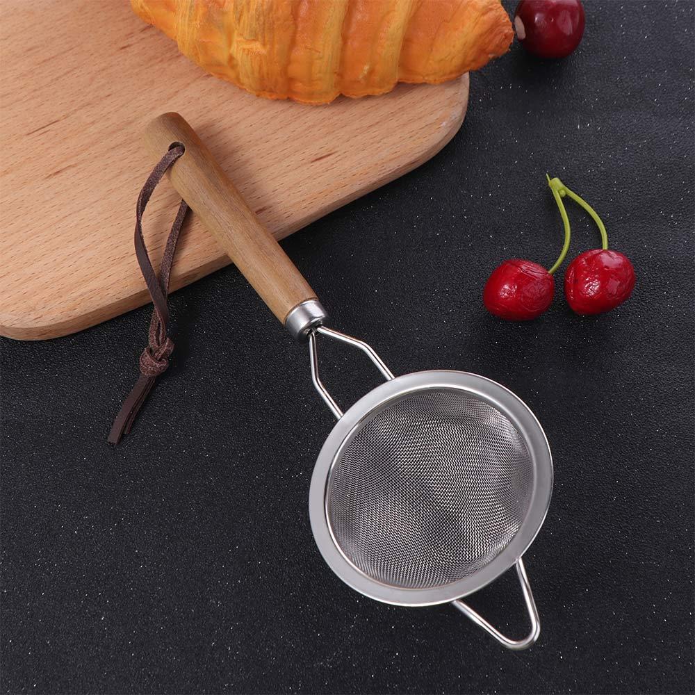Wooden Handle Strainer Colander 304 Stainless Steel Filter Spoon Fishing Spoon  Soup Pot