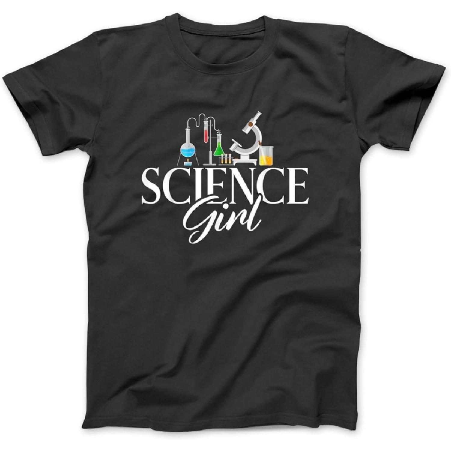 

Science Girl Scientist Girl T-Shirt Sweatshirt Hoodie Tanktop for Men Women Kids Black S разноцветный