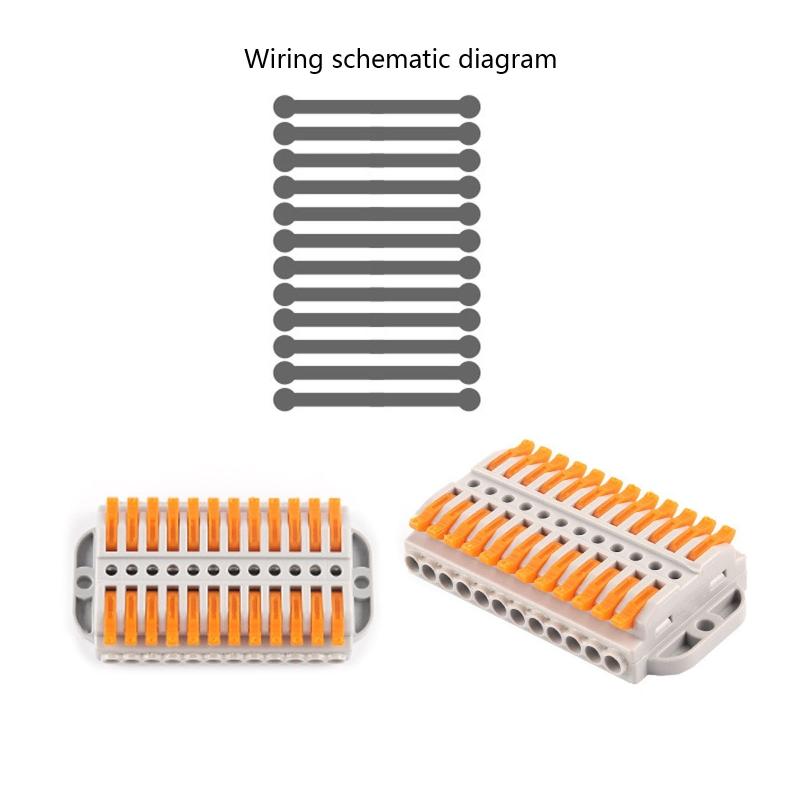 Cable Connector Orange Mini Quick Connector Universal Compact Cable Connector Household Wire Terminal Connector
