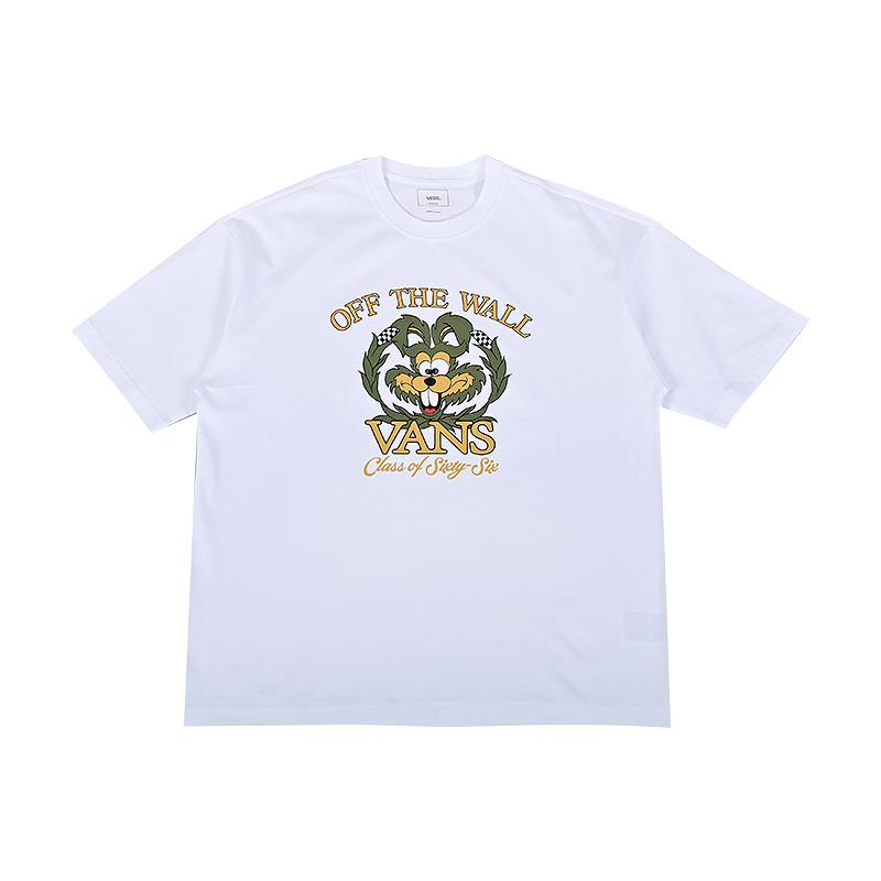 

Vans Off The Wall Sports Casual Series Letter Round Neck Pullover Short Sleeve T-Shirt Men Tops White VN000NJHWHT M