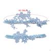 2 Pieces Bridal Garters Wedding Garter Set Thigh Rings Stretch Floral Pattern Lace Leg