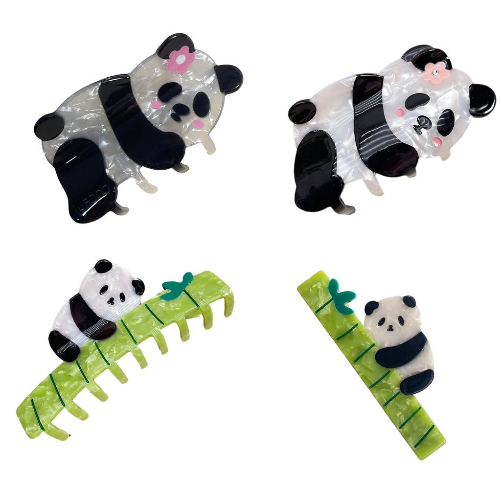 Panda Hair Claw Clip for Women Girl Lovely Animal Hairpins Jaw Clip Barrettes for Girls Ponytail Holder Hair Decoration