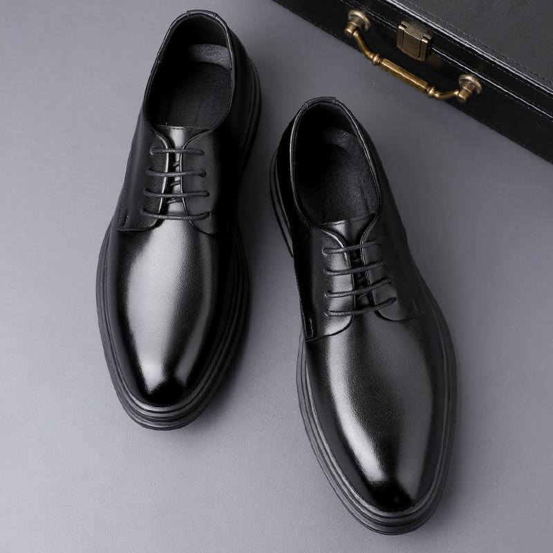 New Arrival Men Leather Shoes Handmade Dress Shoes Versatile Casual Footwear Leisure Walk Business Shoes Soft Male Oxford Shoes