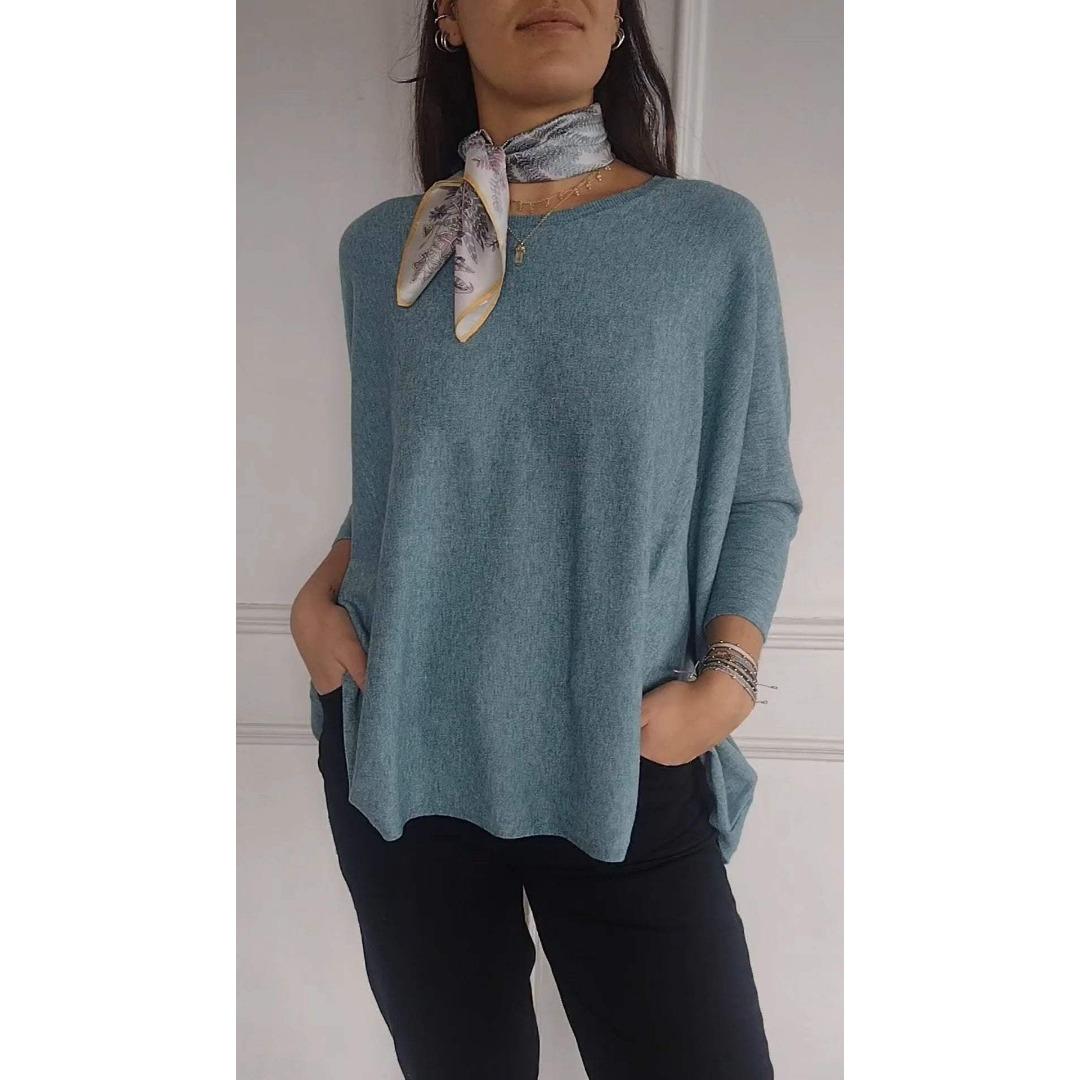 GMXIA Женский свитер с рукавами-семью точками, повседневный топ с круглым вырезом, однотонная свободная футболка со шнуровкой и бретелями XXXXXL