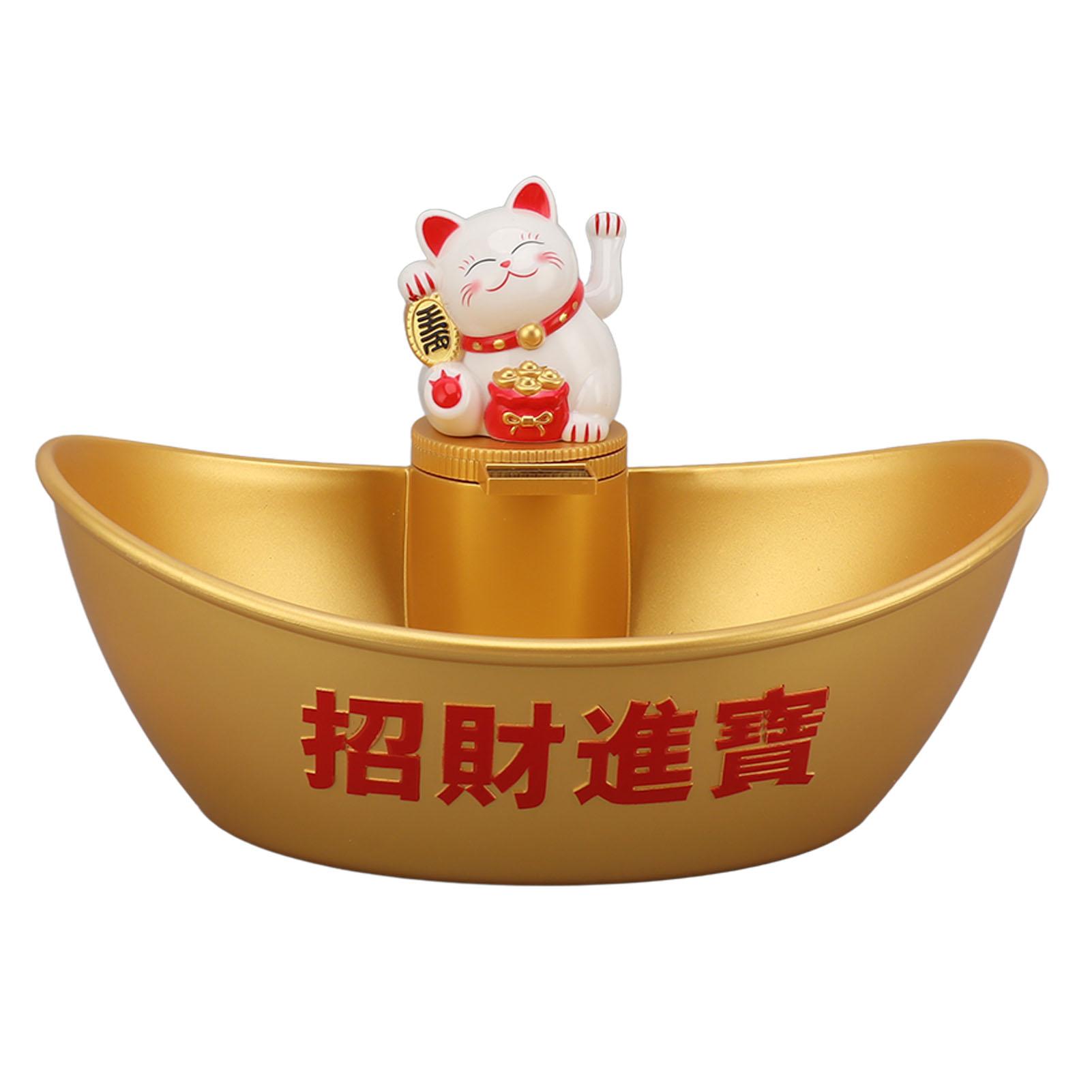 

Золотой слиток Солнечная энергия Счастливый кот Орнамент Солнечный Богатство Приветственный Машущий Рукой Статуэтка Кота Удачи Хороший