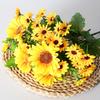 Single Sunflowers Bouquet Artificial Flower For Wedding And Decoration Home