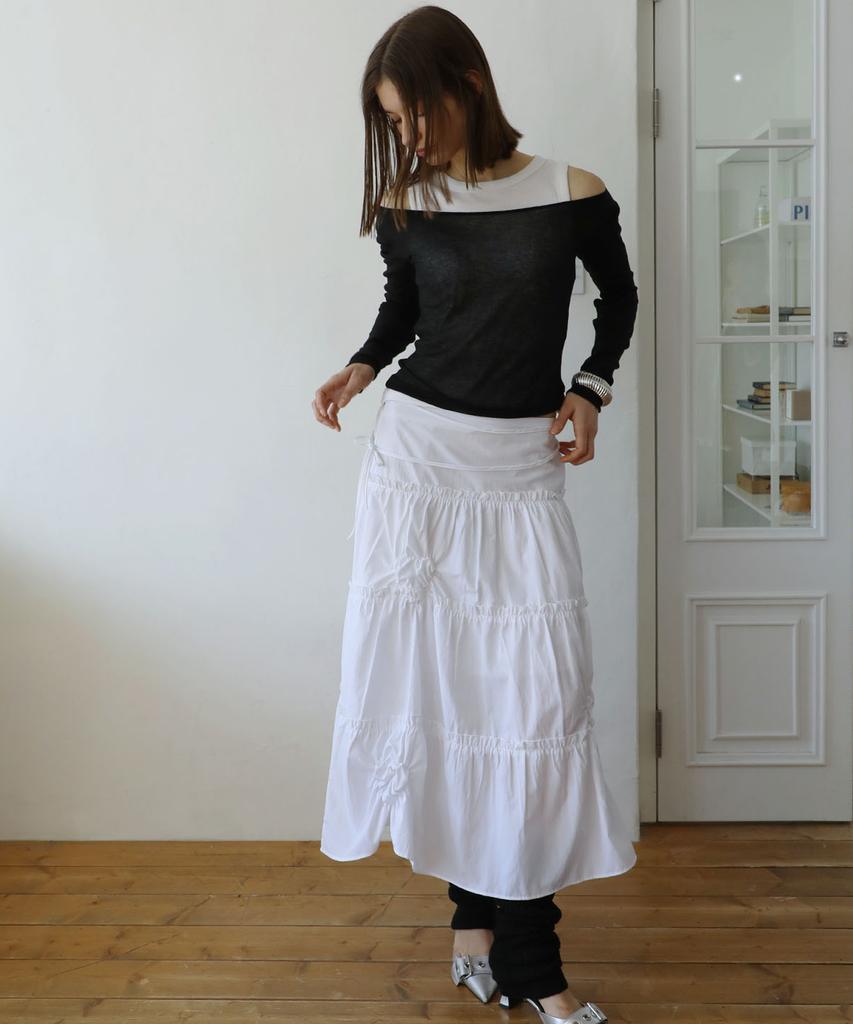 Twenty Forty Sunshine Moment Tiered Skirt White