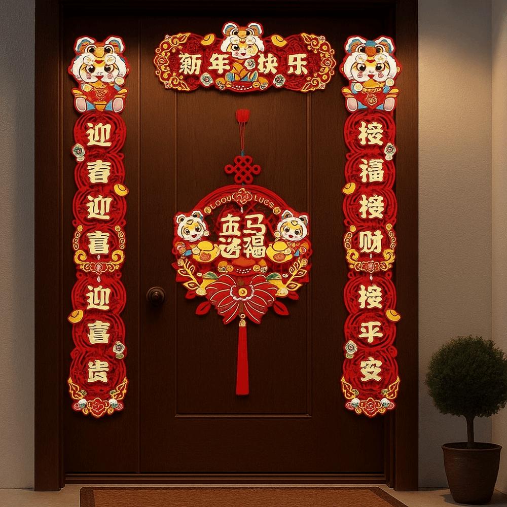 Traditional Design Chinese New Year Couplets Spring Festival Couplets  Festival Celebration