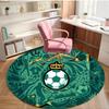 Club Santos Laguna Print Round Rug, Washable Floor Carpet, For Entryway Dorm Laundry Room Office Study, Home Decor Birthday Christmas Gift