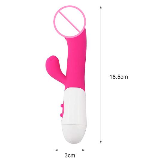 Soft Silicone Vibrator G Spot Clit Stimulator Waterproof Female Sex Toy AV Wand