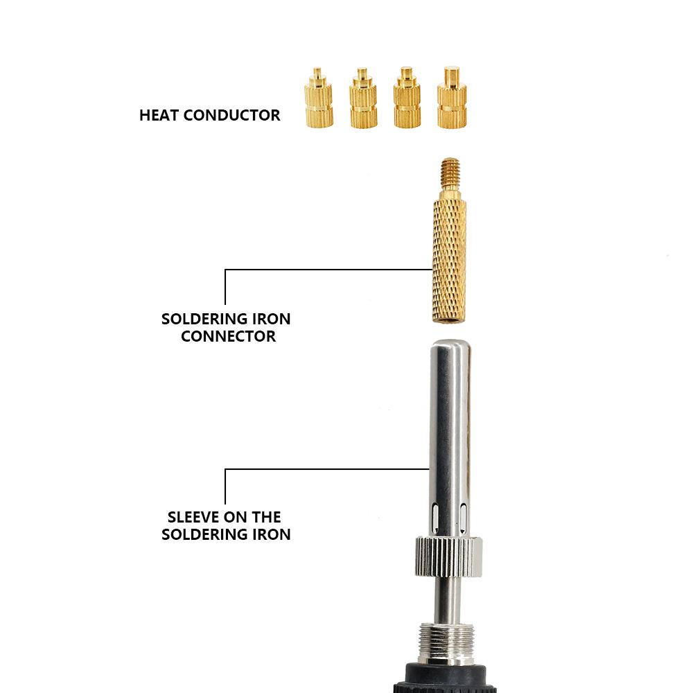 Hot Melt Brass Insert Nut Iron Tip Tool M2 M2.5 M3 M4 M5 M6 M8 Knurled Thread Insertsnut Plastic 3D Printer Soldering Iron Kit