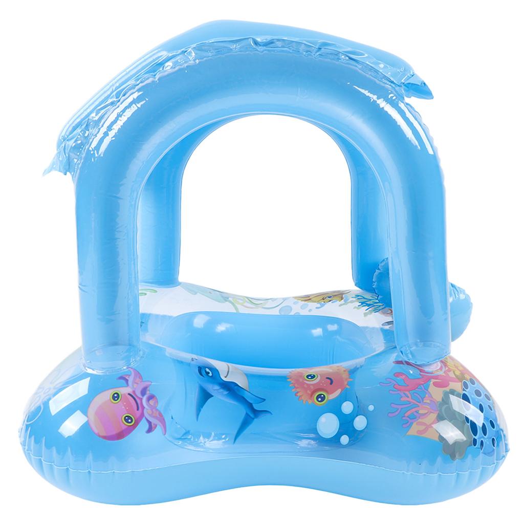 Baby Pool   Sunshade Swim   Infants Seat Boat Inflatable Toy with Awning Handle Small