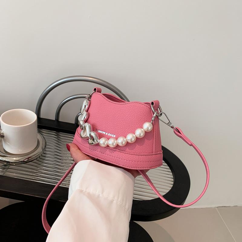 Women's Shoulder Bag  Summer New Fashion Love Pearl Mini Handbags Luxury Versatile Crossbody Small Bags for Party