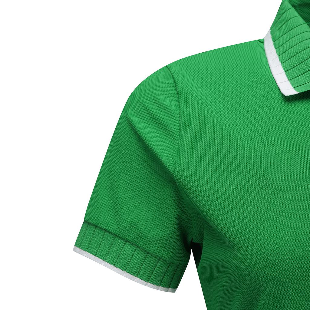 ANEW GOLF Women Back Signature Logo Pique Short T-Shirt_Gn