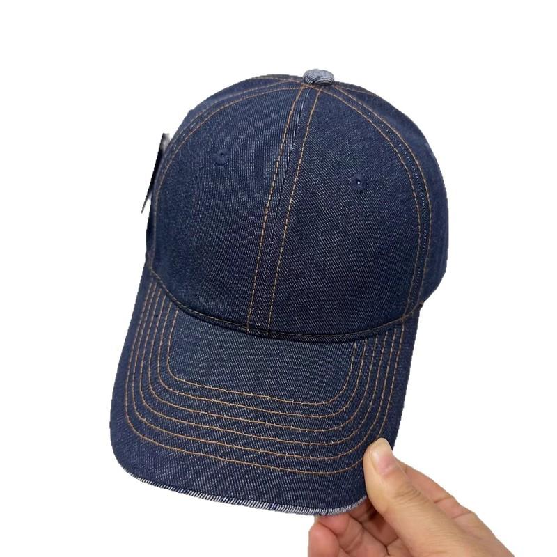 Cross-border Classic Washed Denim Baseball Cap, Plain Duckbill Cap, Vintage Versatile Sun Hat for Men and Women
