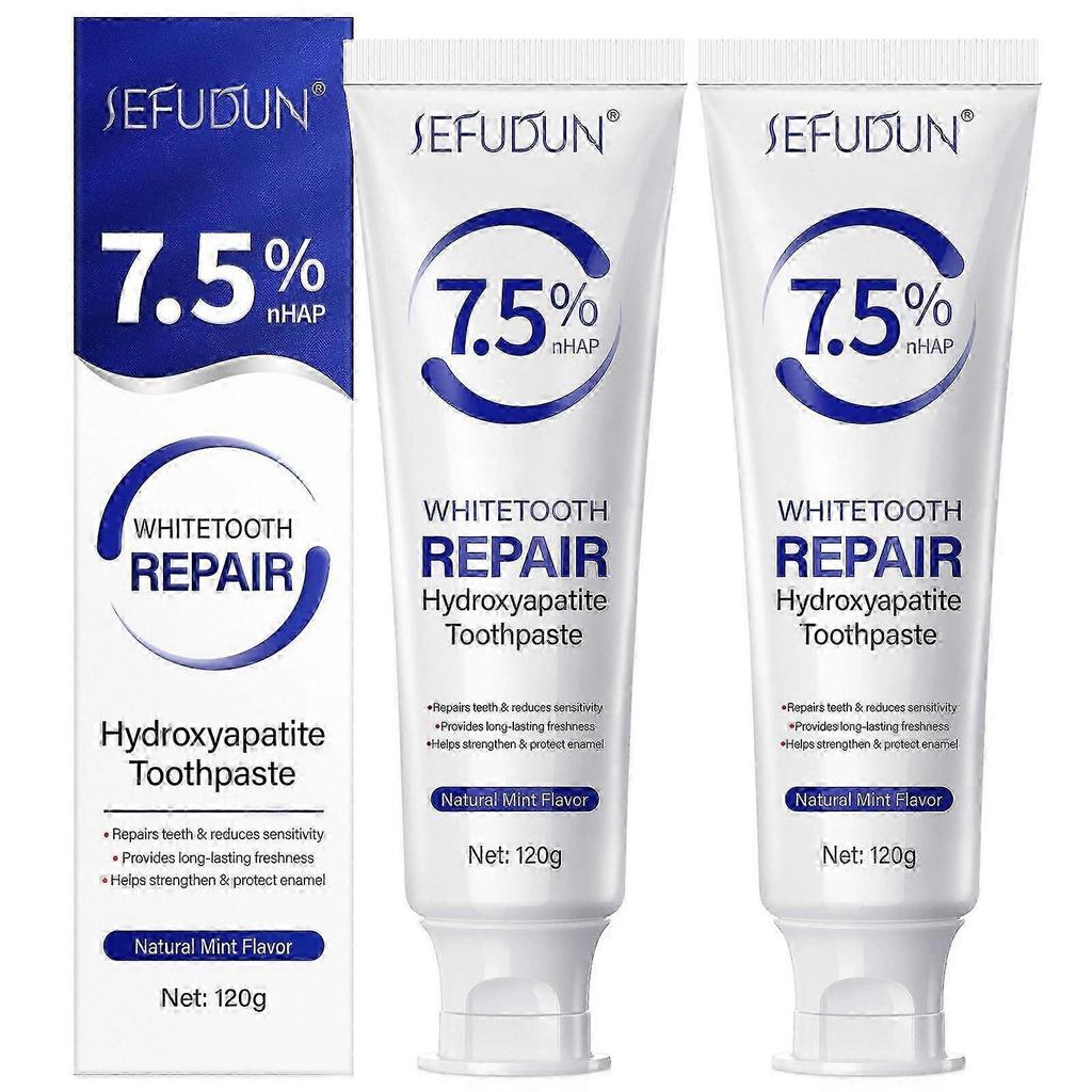 7.5% Hydroxyapatite Toothpastes for Enamel Protection and Tooth Strengthening , Fluoride-Free Formula with Gentle Mint_c*