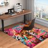 1PC Custom Name Colorful Cow Celebration Theme Floor Mat Ideal for Living Room, Game Rooms, Office, Bedroom,Floor Mat Playful Design145