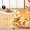 ADERIA Handcrafted Small Bowl Set 3 Dishwasher Safe Made Japan P6258 Natto Glass Plate Side Dish Tableware Cute Somen Commercial Use Gift Stylish Day