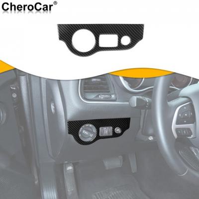 For Dodge Challenge 2015+/Charger 2010+ Headlight Switch Panel Cover Trim Carbon