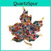 Vintage Alloy Leaf Pin With Electroplating For Ladies Gift Accessory