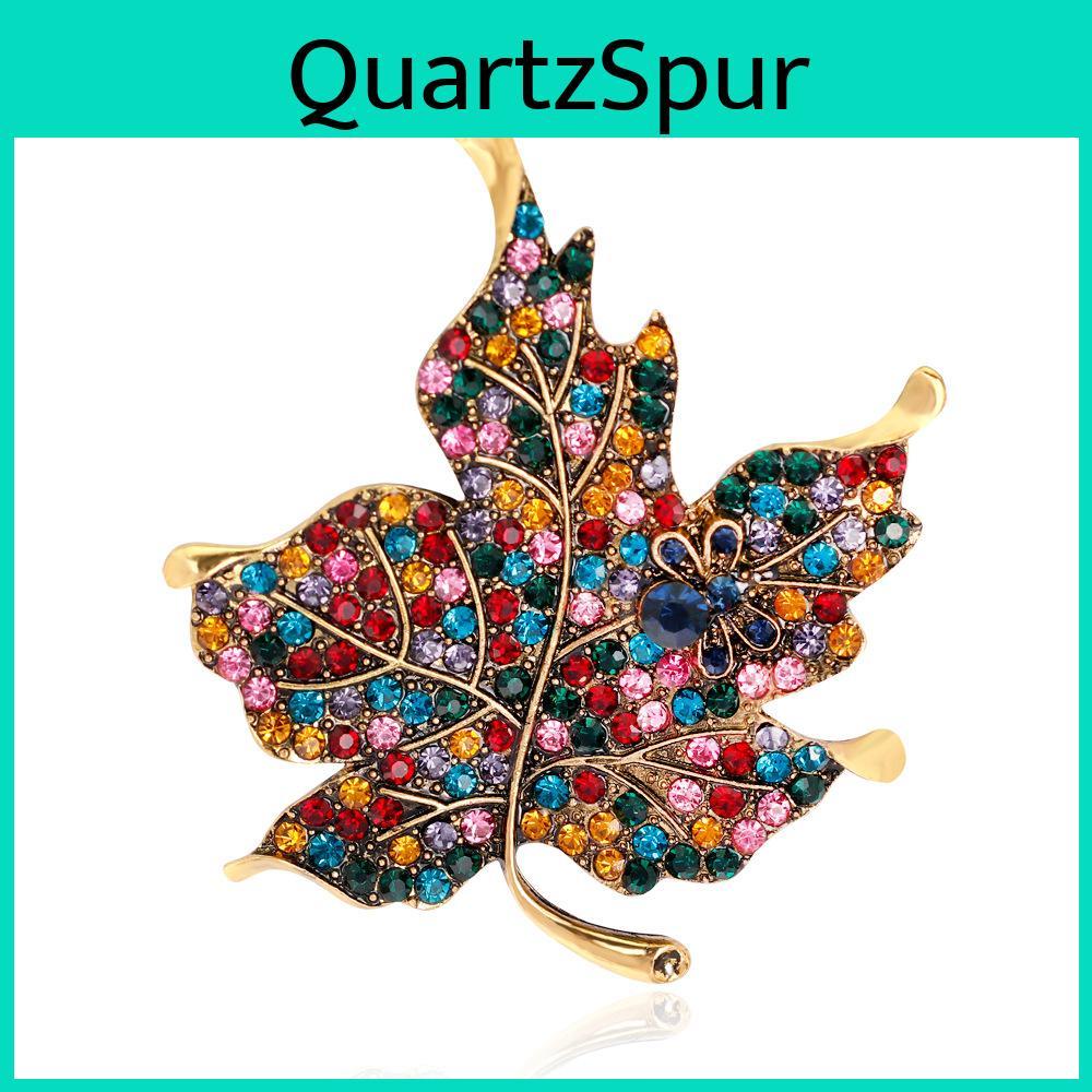 Vintage Alloy Leaf Pin With Electroplating For Ladies Gift Accessory