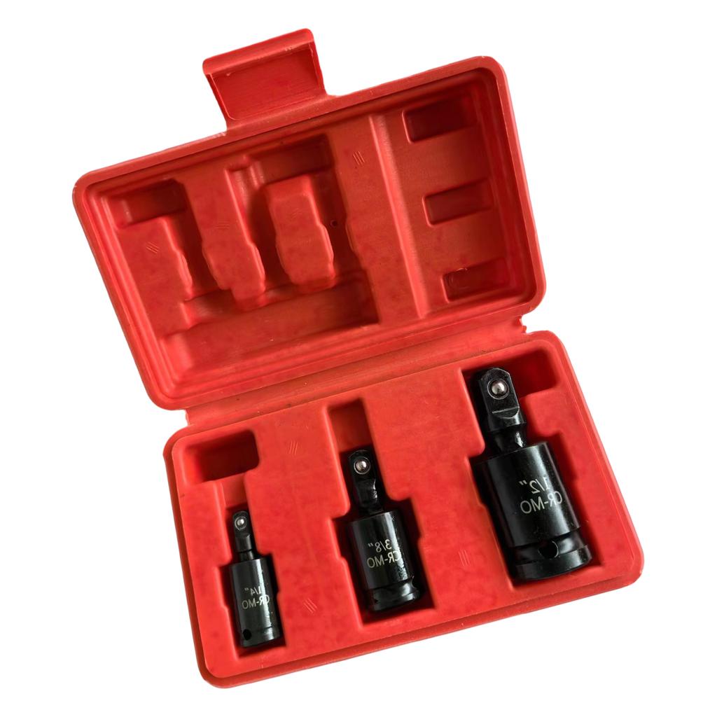 6Pcs Impact Socket Wrench Adapter Set 1/4 3/8 1/2 3/4inch Square Drive Adapter Reducer Spanner Hand Tool Kit with Case