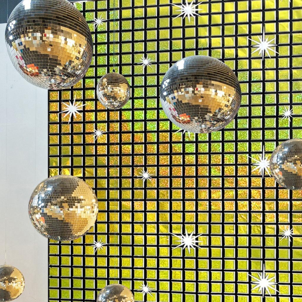 Laser Sequined Disco Background Decoration Disposable Party Tablecloth Rain Curtain