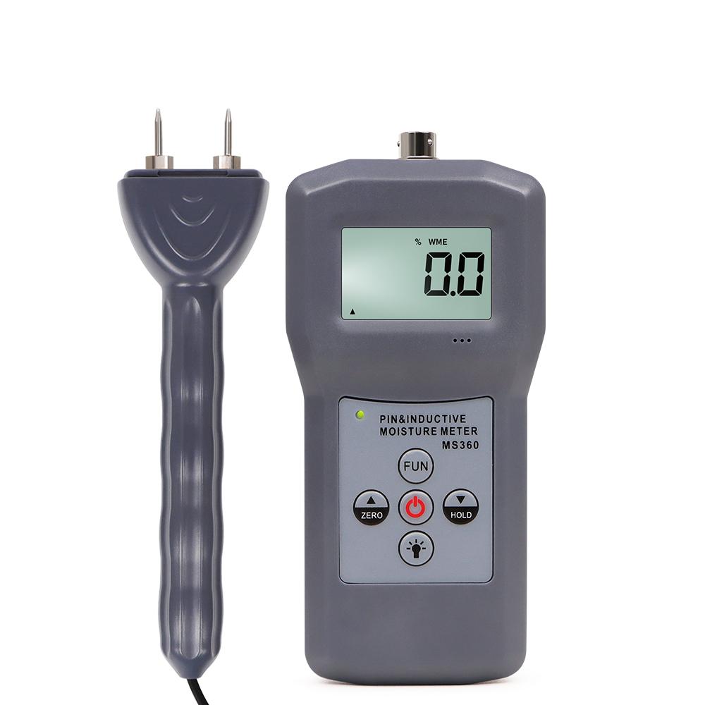 Induction Moisture Meter Digital Concrete Moisture Meter Concrete Wood Paper Bamboo Carton and Textile Hygrometer Detector