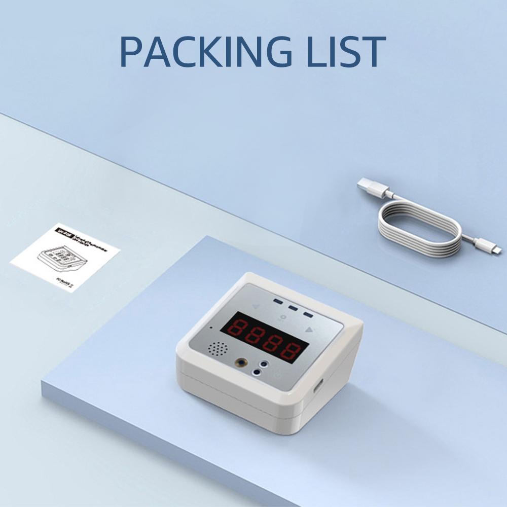 2-in-1 Automatic Digital Thermometer Non-Contact Infrared Temperature Measurement + Time Display