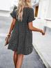 New Women's Casual Print Dress Spring and Summer Temperament Ranch Style Female Dress