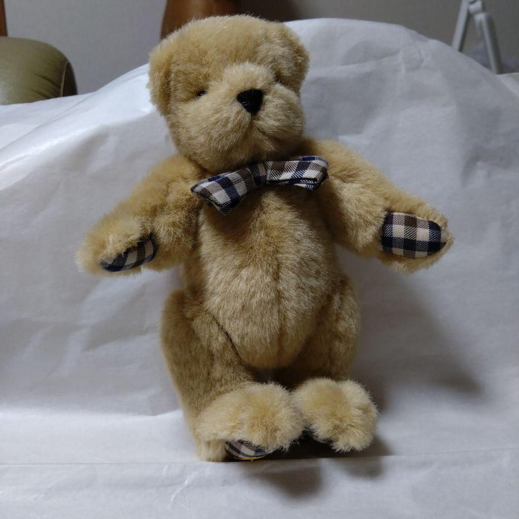[USED] Teddy bear Aquascutum. Height 20cm. Stuffed bear.