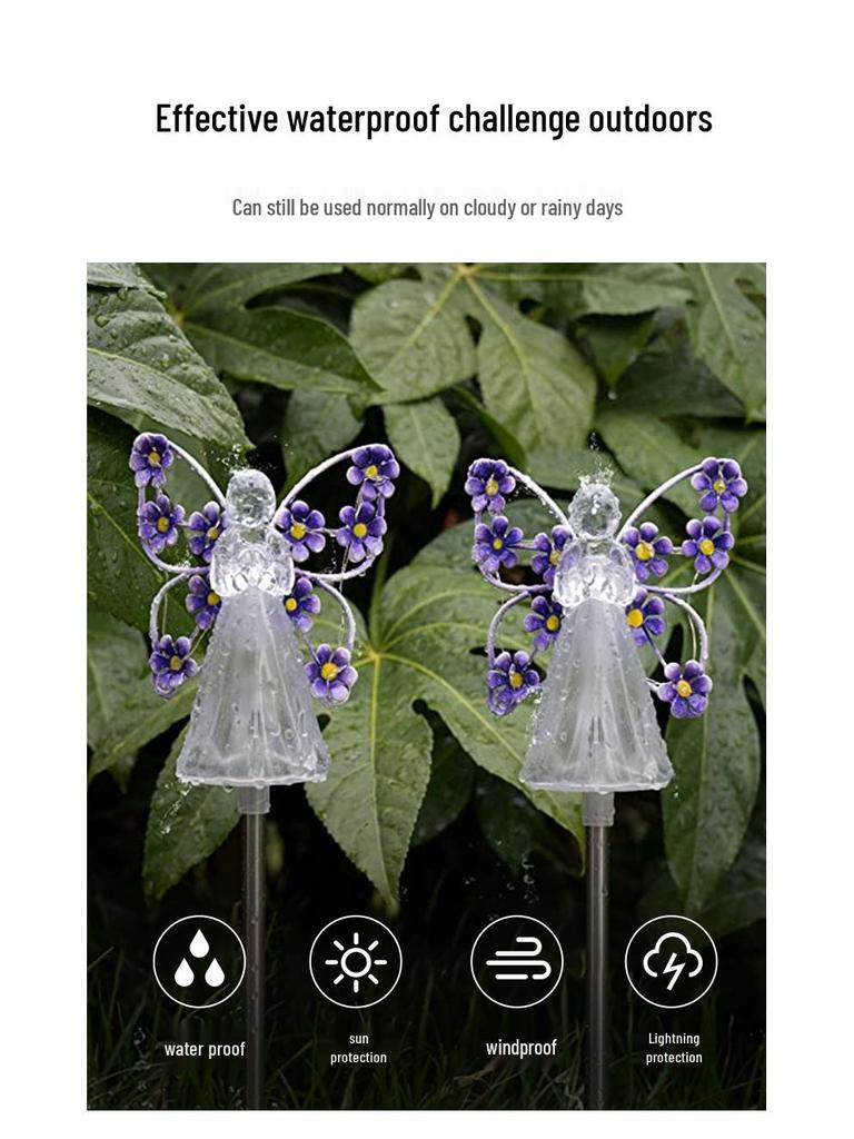 Solar Angel Wind Chime Garden Light - Outdoor LED Decoration