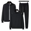 Men's Stand-up Collar Sports Suit: Jacket, Sweatshirt, Long Pants - Plus Size, Trendy Autumn/Spring Wear