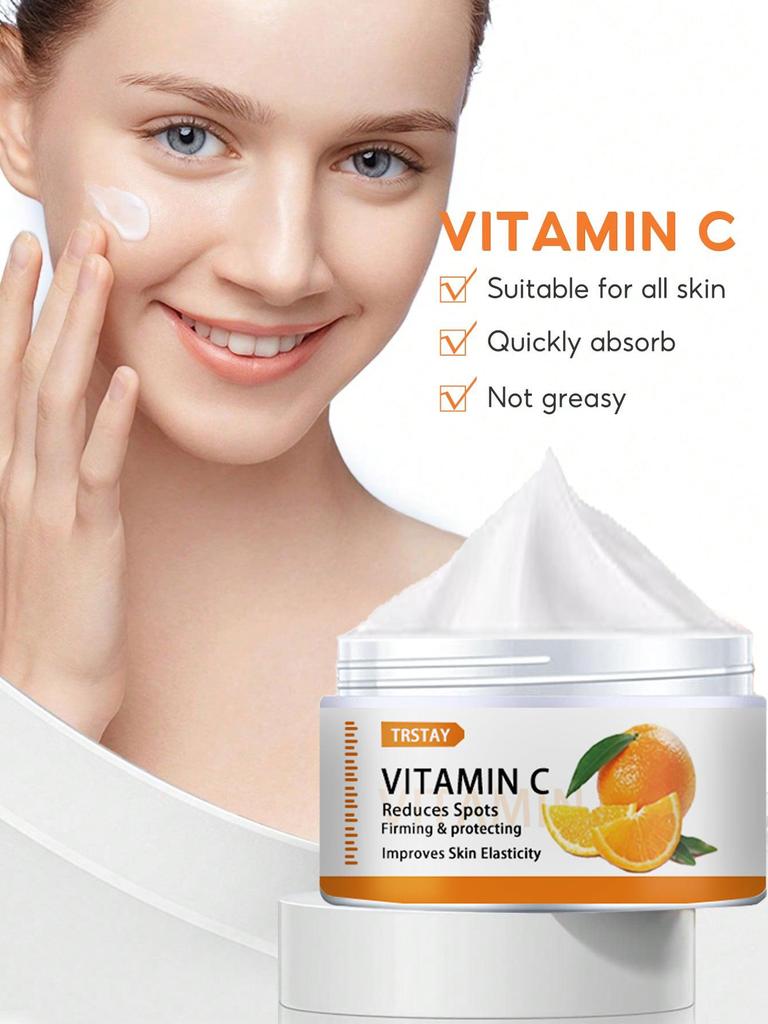 Vitamin C Hydrating Moisturizing Cream Brightens Skin Tone, Tightens Skin, Reduces Dullness, and Repairs Damaged Skin Barrier