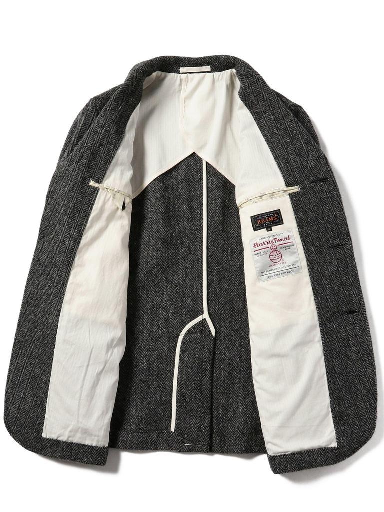 Beams Plus Harris Tweed 3B Size 38160111803 Jacket, Men's, LT.BROWN_HB, L,