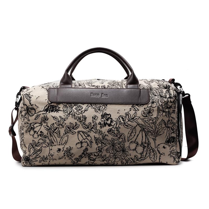 Large Capacity Embroidered Bag Women's New Casual Messenger Business Trip Luggage Bag Portable Short Trip Bag