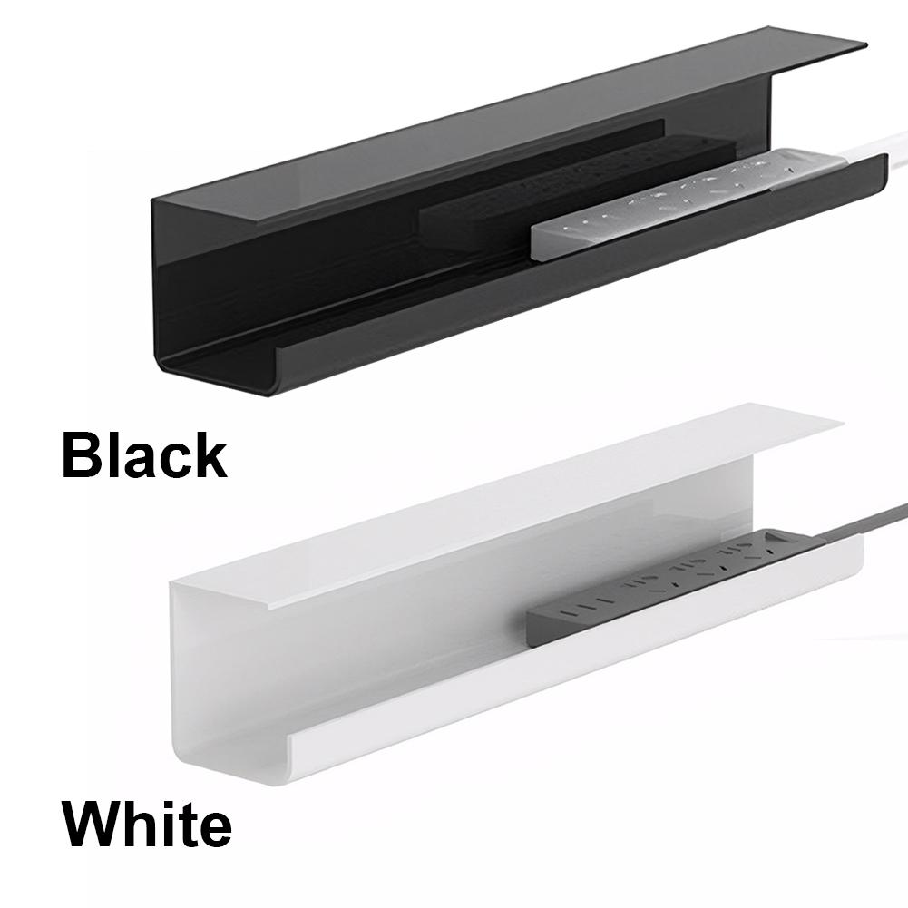 Under Desk Cable Management Tray Self Adhesive Cord Organizer Flame Retardant Metal Cable Tray Basket for Charging Cable