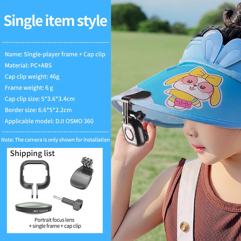 For Insta360 GO Ultra 10X Portrait Focusing Mirror Cute Treasure Macro Lens Cap Clip Close-up Lens Photography Accessories