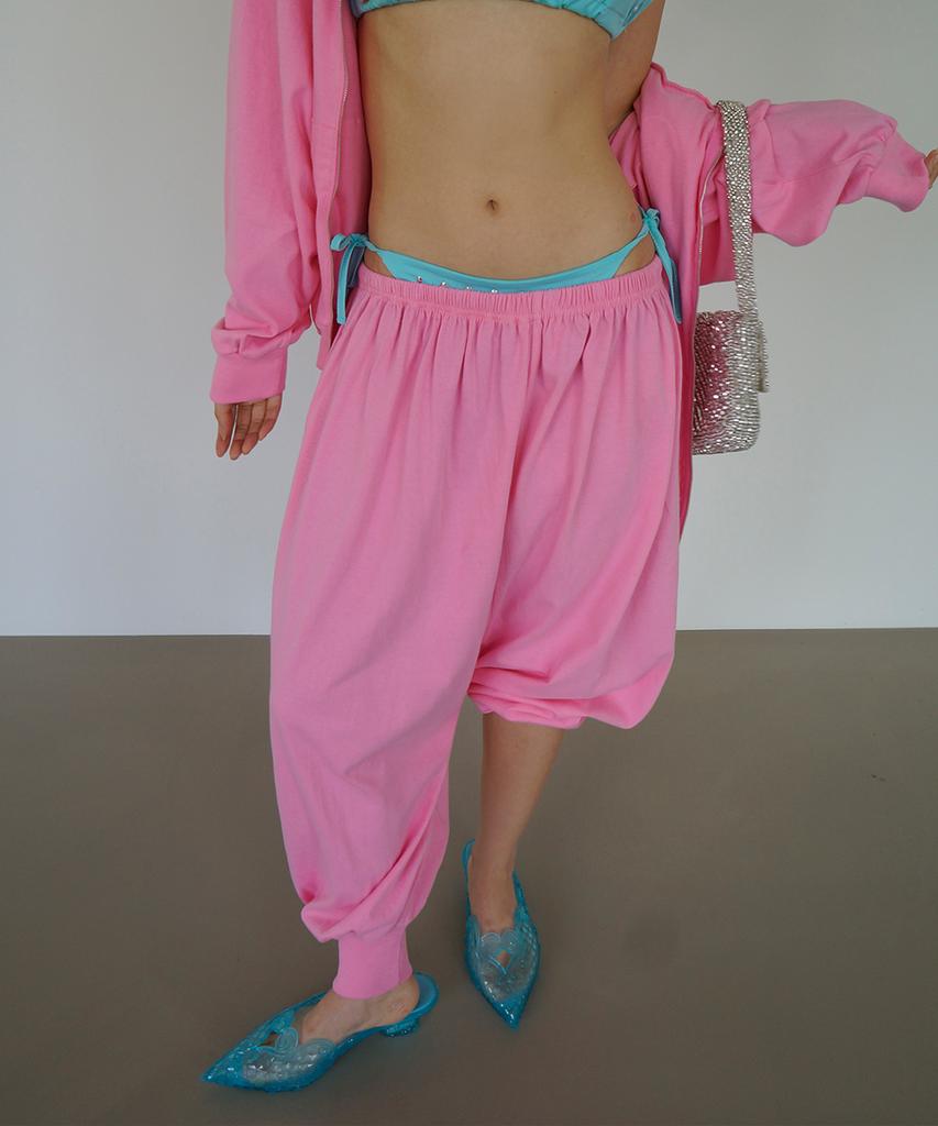 Weibeugeol Single Wave Pants-Pink